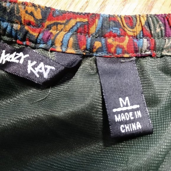 Krazy Kat Elastic Waist A-line Maxi Skirt - Size M - Picture 7 of 7